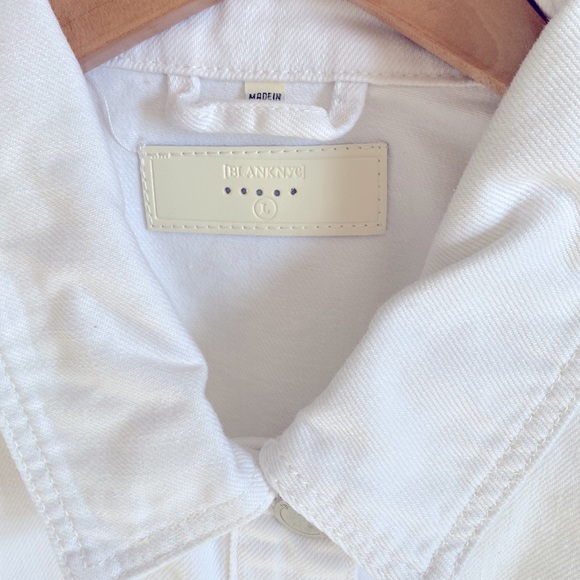 (A8) Blank NYC Infinite Toad Denim Jean Jacket, White, Size Large, NWT - Picture 7 of 12
